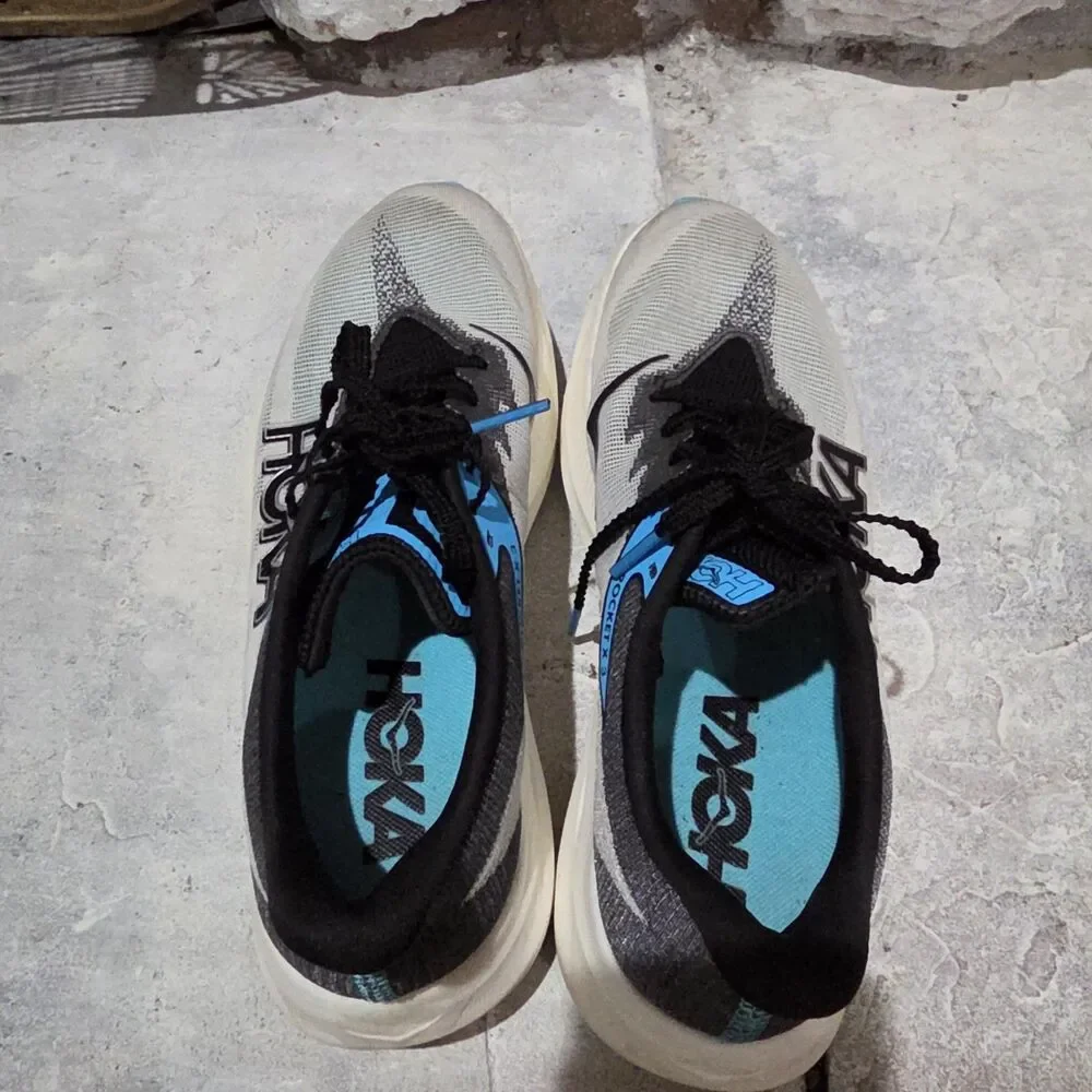 Hoka One Rocket U X3 Women's 7.5 Blue Gray Running Athletic Shoes